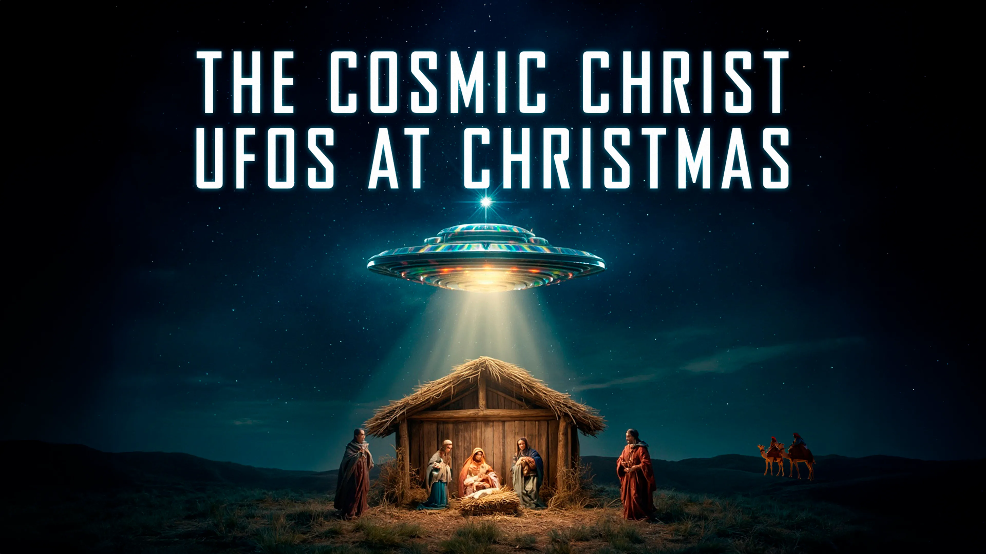 The Comsic Christ UFOs at Christmas poster